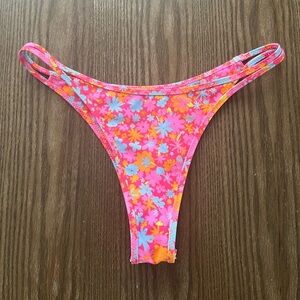 Kulani Kinis Pink and Orange Floral Bikini Bottom